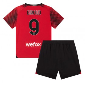 Baby Fußballbekleidung AC Milan Olivier Giroud #9 Heimtrikot 2023-24 Kurzarm (+ kurze hosen)